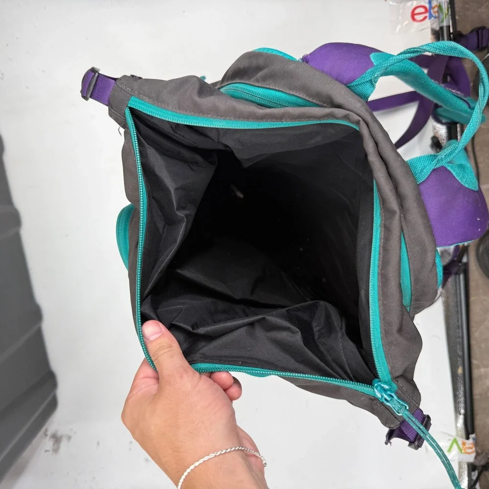 Vintage Patagonia Jalama 28L Backpack Grey Purple Teal Hiking Daypack 48095